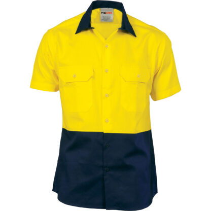 HiVis 2 Tone Cool-Breeze Cotton Shirt -Short Sleeve - Image 3